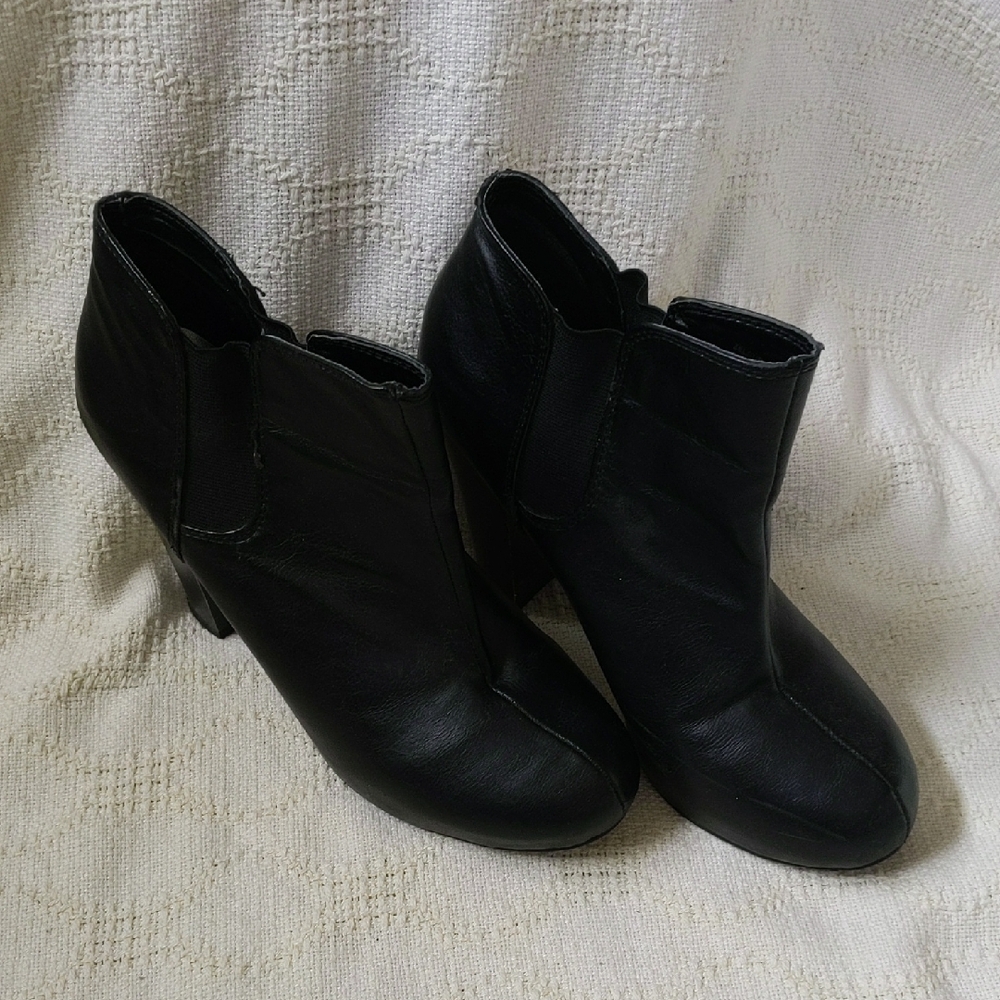 Madden Girl Sleek Black Ankle Boots